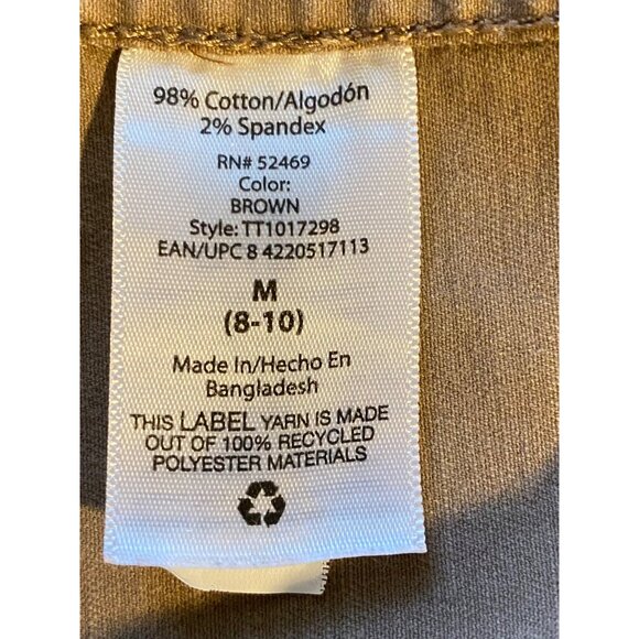 Time And Tru Women's Beige Utility Jacket M Drawstring Waist Full Zip Y2K Grunge - Picture 4 of 8